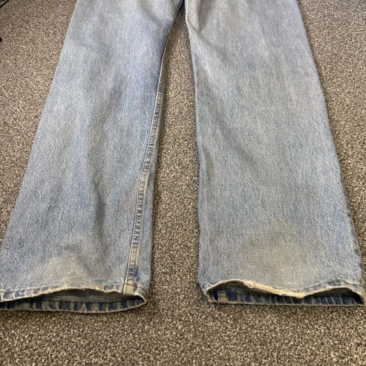 🔥🇺🇸 90s Levis 501 Light Wash Distressed Denim Made in USA