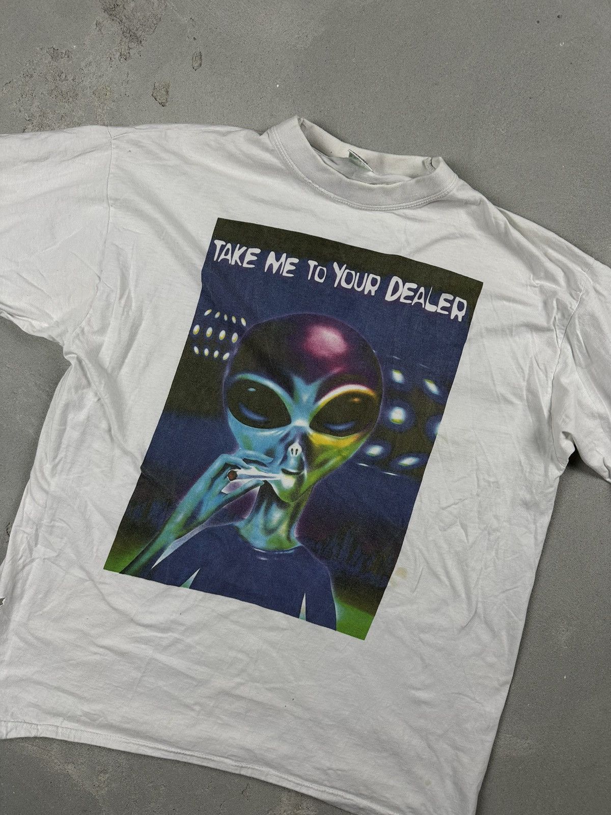 Alien Workshop Vintage Alien Take Me To Your Dealer White T-Shirt Size US XL / EU 56 / 4 - 5 Thumbnail