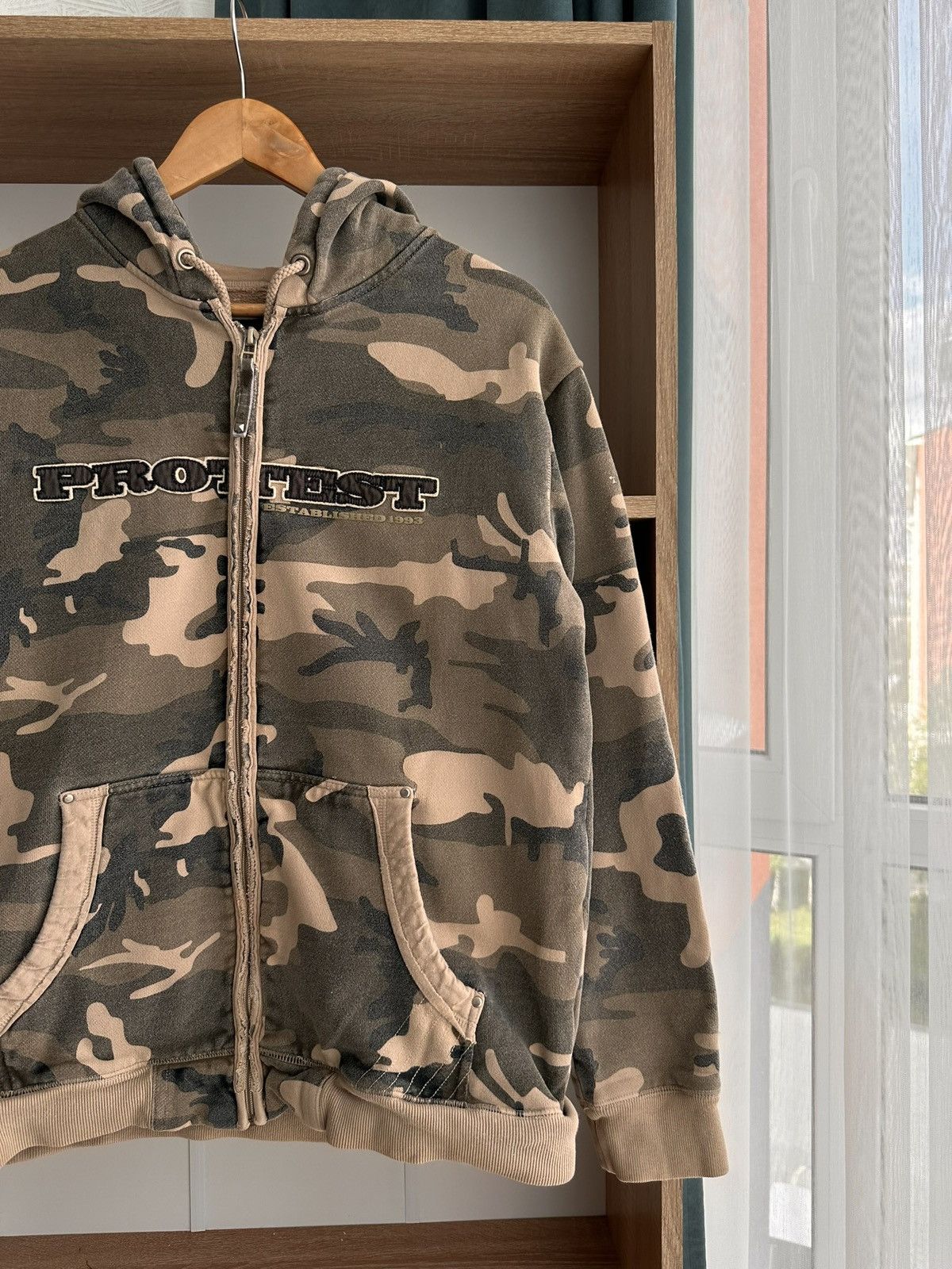 Vintage Vintage Protest Boardwear Military Heavyweight Zip Hoodie Size US L / EU 52-54 / 3 - 3 Thumbnail