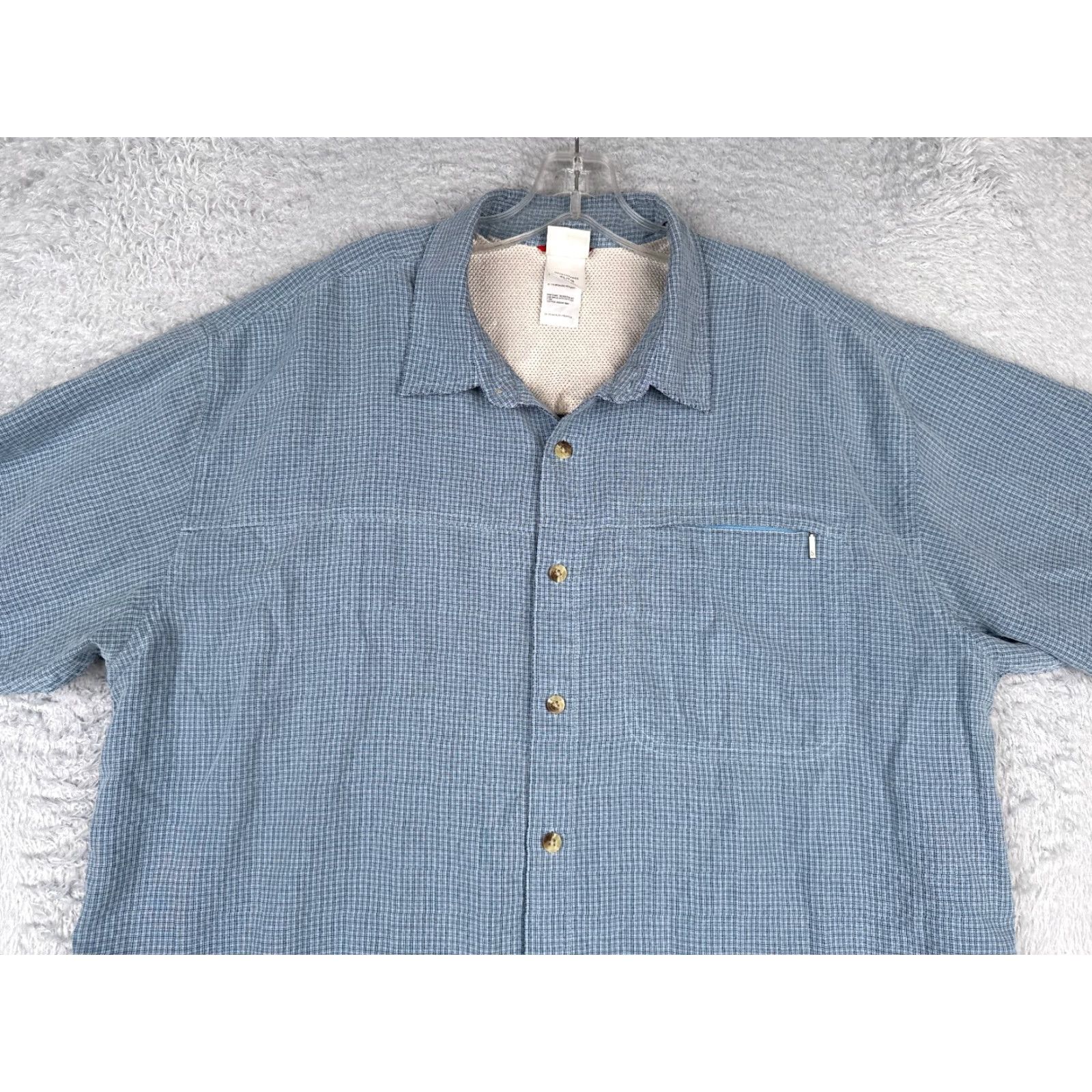 The North Face The North Face Shirt Men Extra Large Blue Plaid Button Up Modal Blend Short Slev Size US XL / EU 56 / 4 - 4 Thumbnail