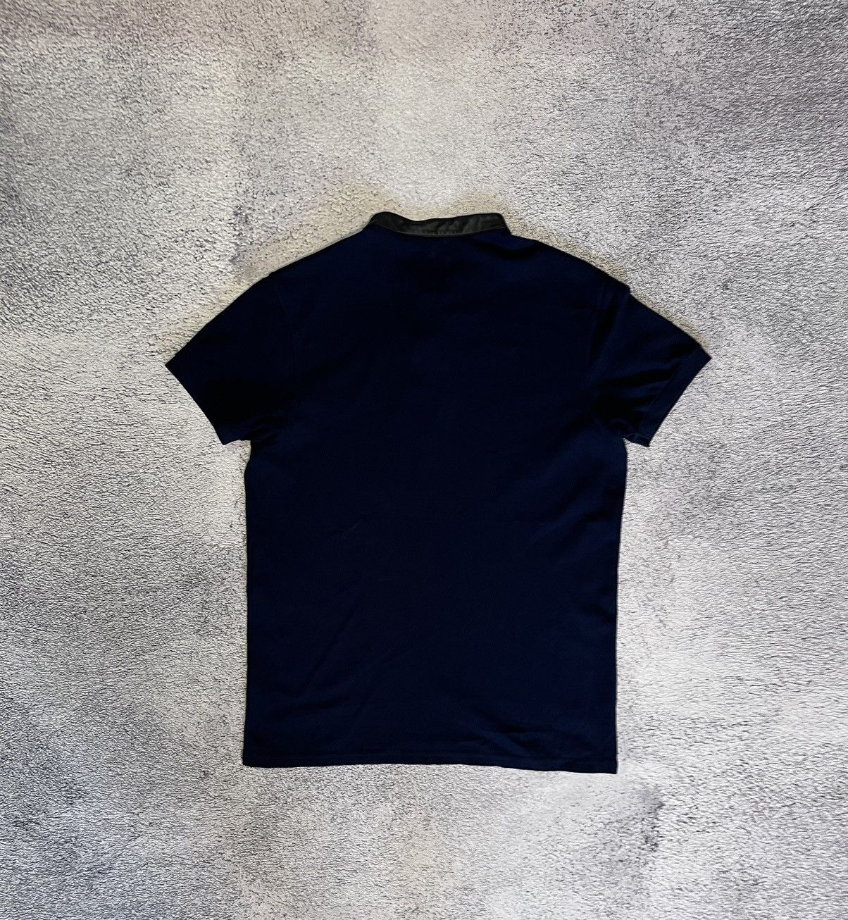 Saint Laurent Paris Saint Laurent Mens T - Shirt Polo Leather Collar Blue Size US L / EU 52-54 / 3 - 11 Thumbnail