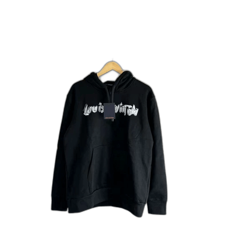 Louis Vuitton Louis Vuitton Black Graffiti Hoodie Size L / US 10 / IT 46 - 1 Thumbnail