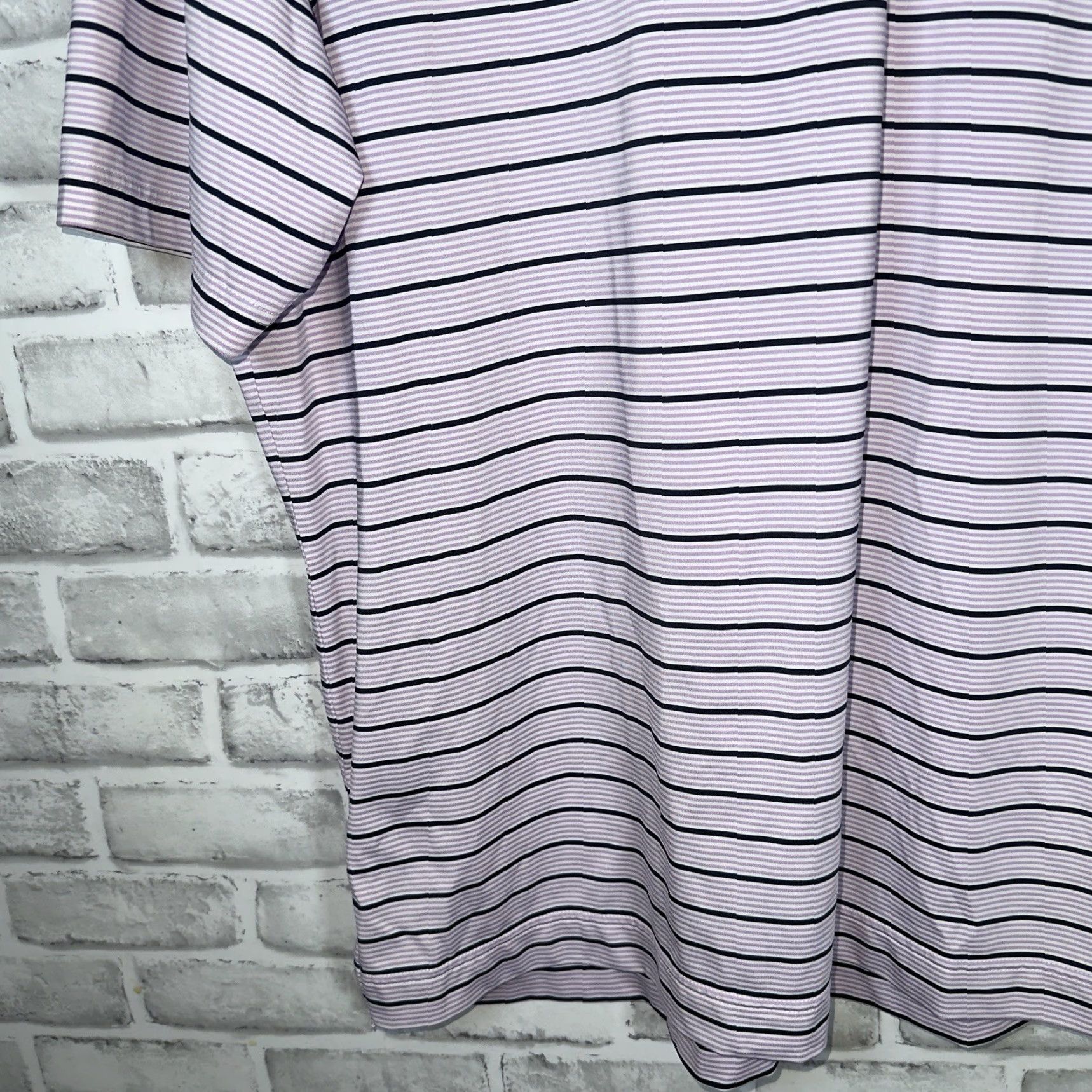 Footjoy FootJoy Polo Shirt Striped Athletic Polyester Blend Mens Size L Multicolor Shirt (Regular) Size US L / EU 52-54 / 3 - 3 Thumbnail