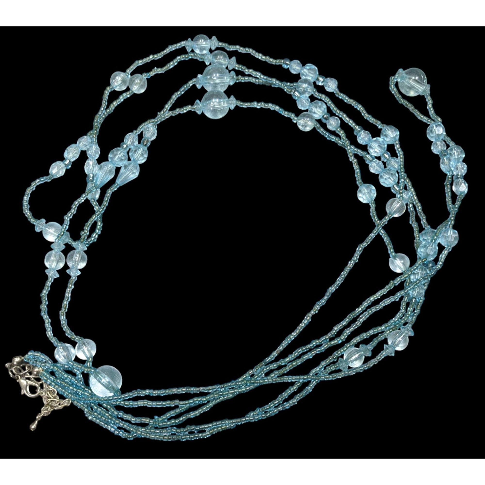Other Layered Mermaidcore Blue Glass And Acrylic Beaded Necklace Size ONE SIZE - 1 Thumbnail