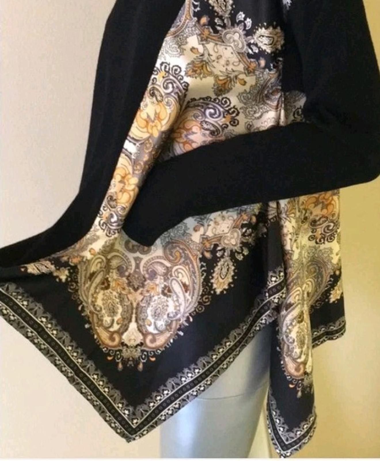 Chicos Chico's Pullover Paisley Blouse Floral Long Sleeve Top sz 1 Size L / US 10 / IT 46 - 7 Thumbnail