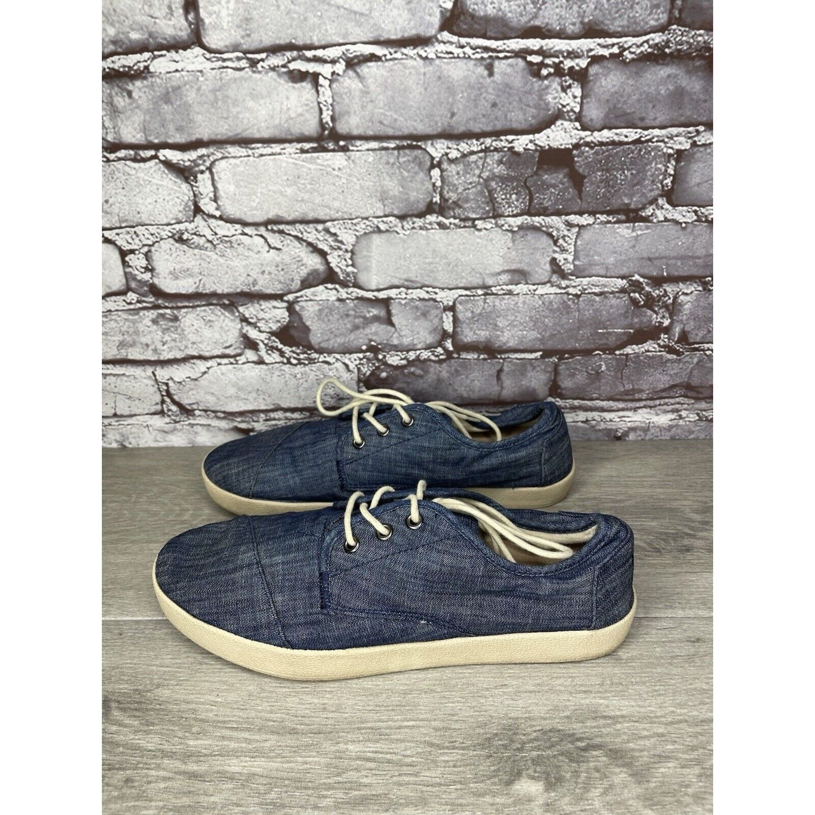 Toms Toms Denim Blue Canvas Lace Up Comfort Casual Sneakers Shoes Size US 9 / EU 42 - 18 Thumbnail
