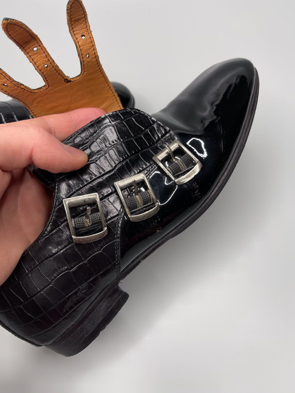 Santoni Santoni Triple Monk Strap Shoes Double Monk Strap Size US 6 / IT 36 - 14 Thumbnail