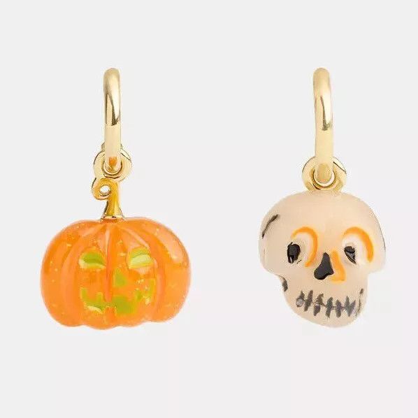 Coach Skull And Pumpkin Mismatch Earrings CO240 Size ONE SIZE - 2 Thumbnail