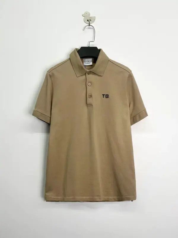 Burberry Burberry Short Sleeve Khaki Cotton Polo Shirt Size US XS / EU 42 / 0 - 1 Thumbnail