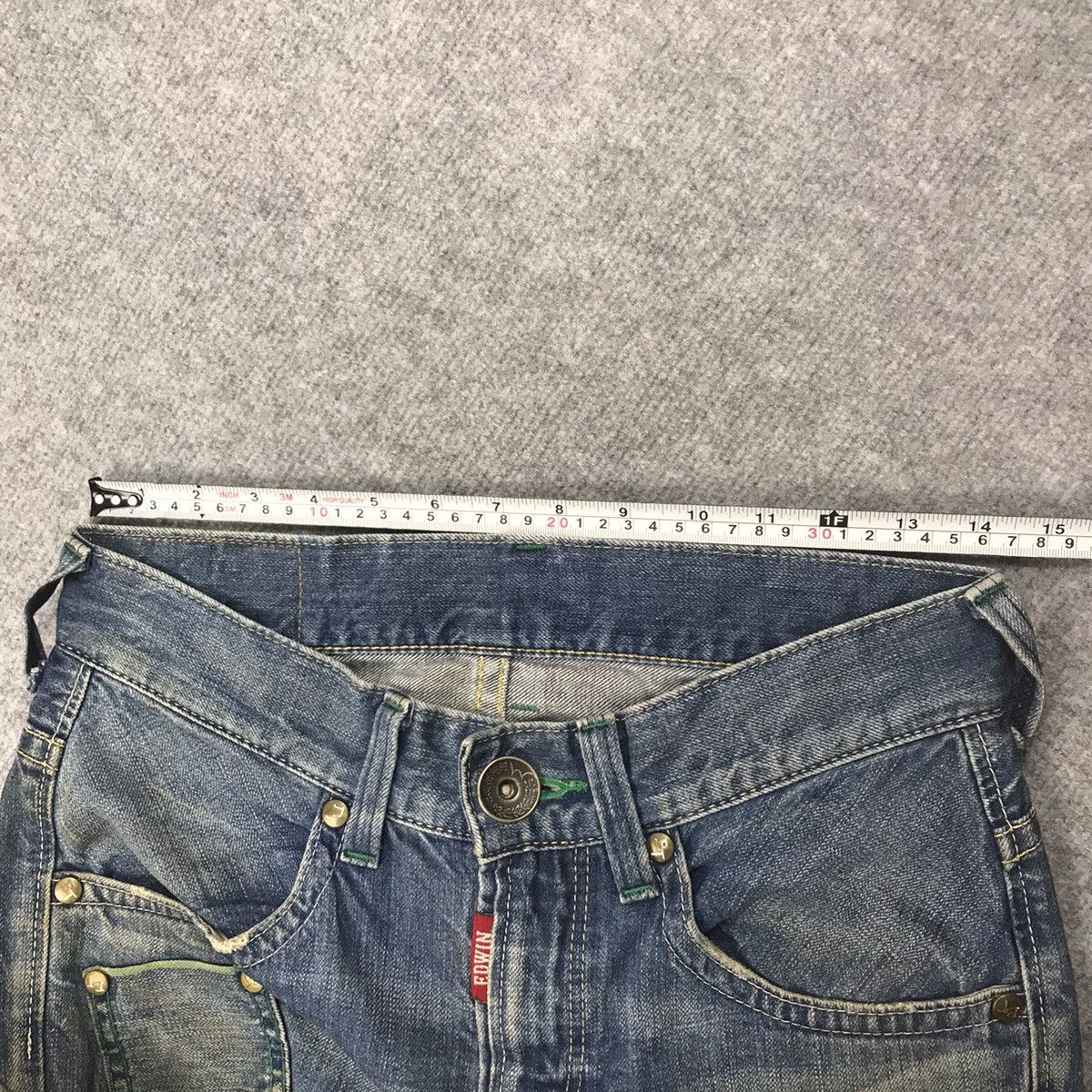 Japanese Brand RIPPED DISTRESSED EDWIN BLUE TRIP DENIM PANTS 145 Size US 28 / EU 44 - 16 Thumbnail