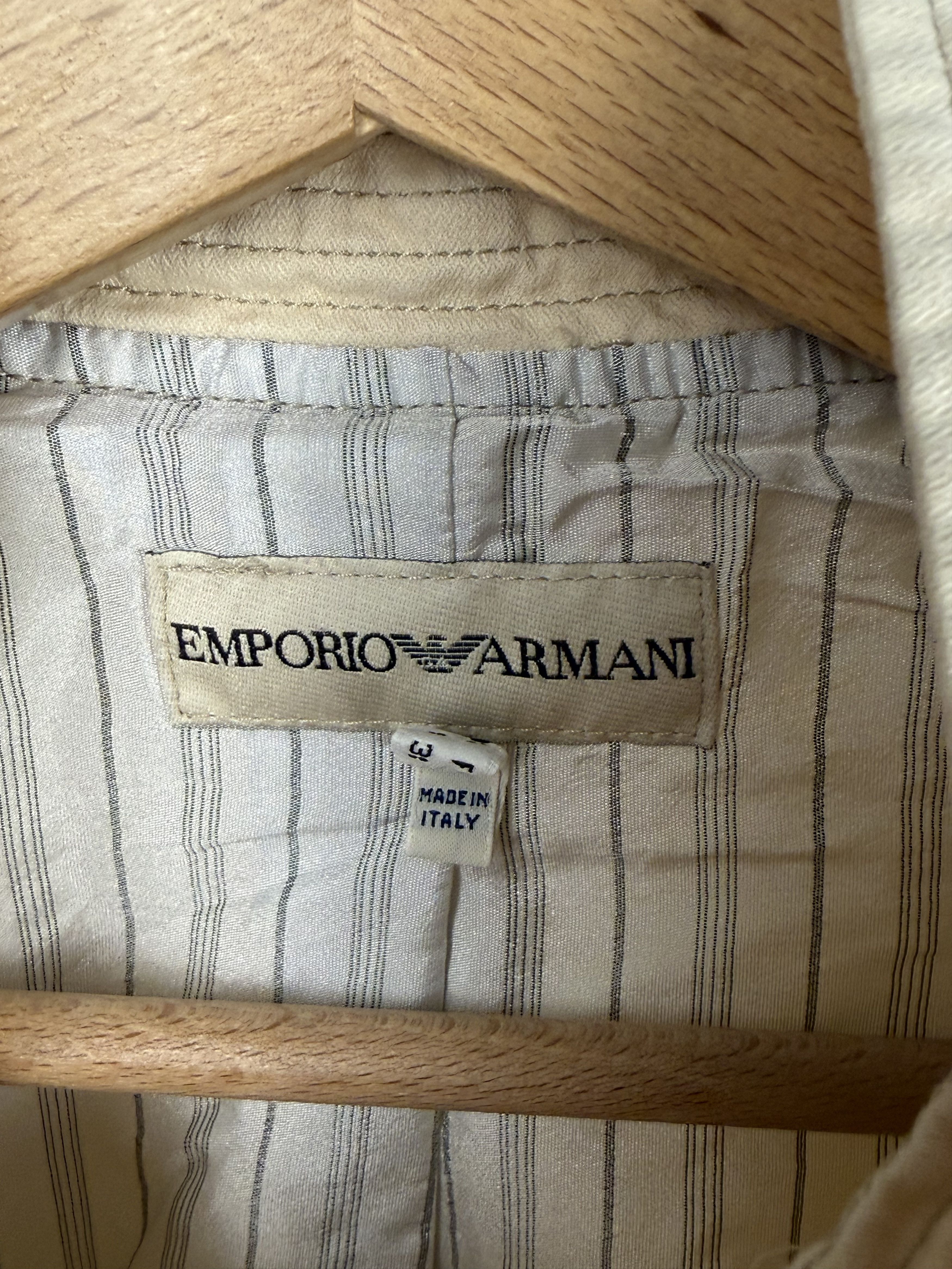 Emporio Armani Vintage 90s Emporio Armani very rare metal clasp trench coat Size M / US 6-8 / IT 42-44 - 8 Thumbnail
