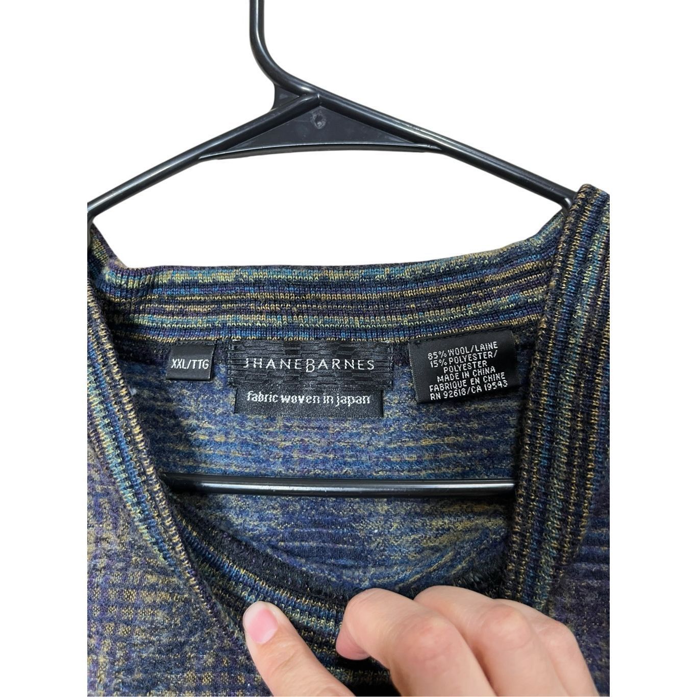 Jhane Barnes Vintage Jhane Barnes Wool Blend Geometric Sweater Women’s Si Size XXL / US 16-18 / IT 52-54 - 4 Thumbnail