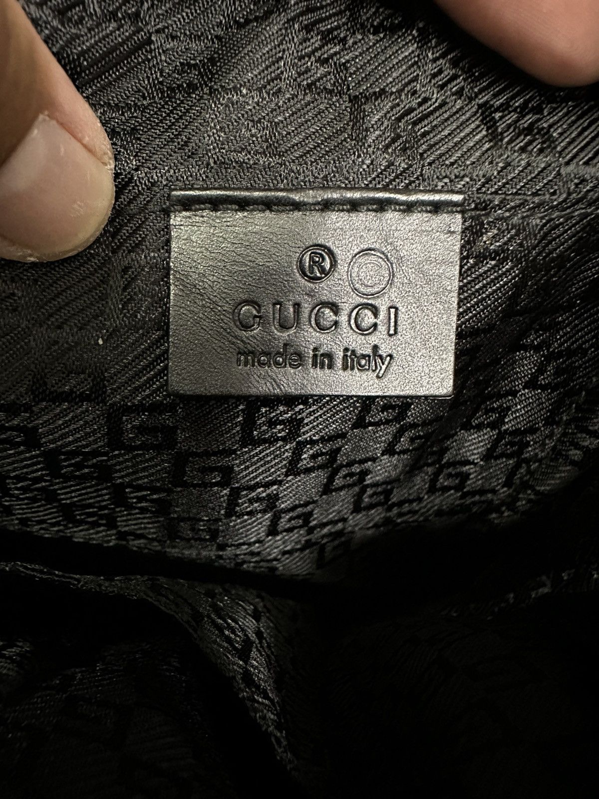 Gucci AUTHENTIC GUCCI SMALL BLACK CANVAS CROSSBODY BAG Size ONE SIZE - 17 Thumbnail