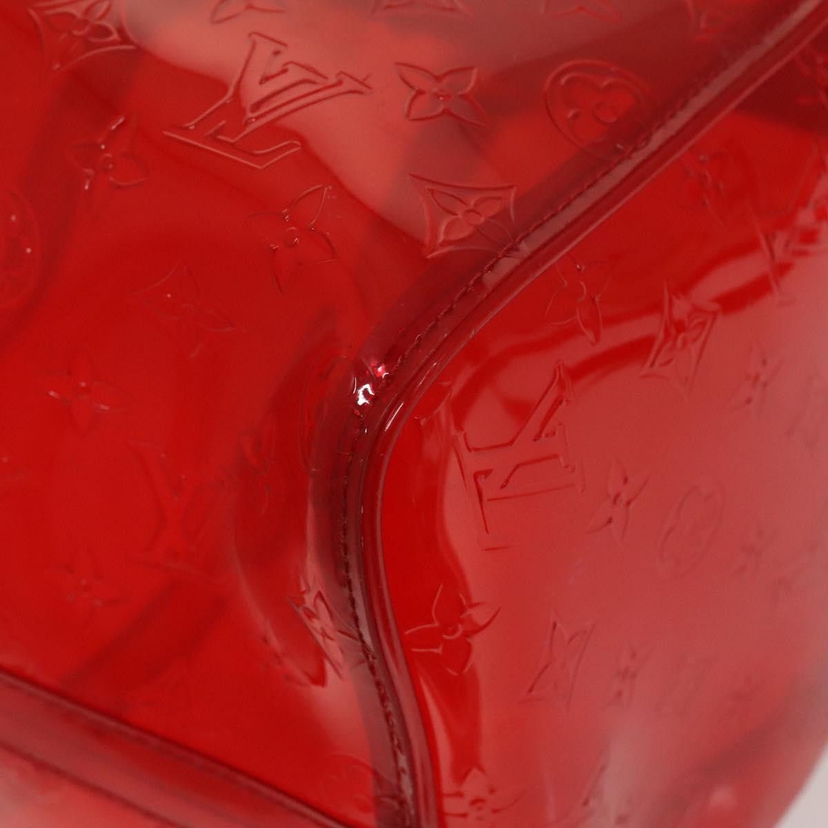 Louis Vuitton LOUIS VUITTON Monogram Vinyl Keepall Bandouliere 50 Bag Red Size ONE SIZE - 12 Thumbnail