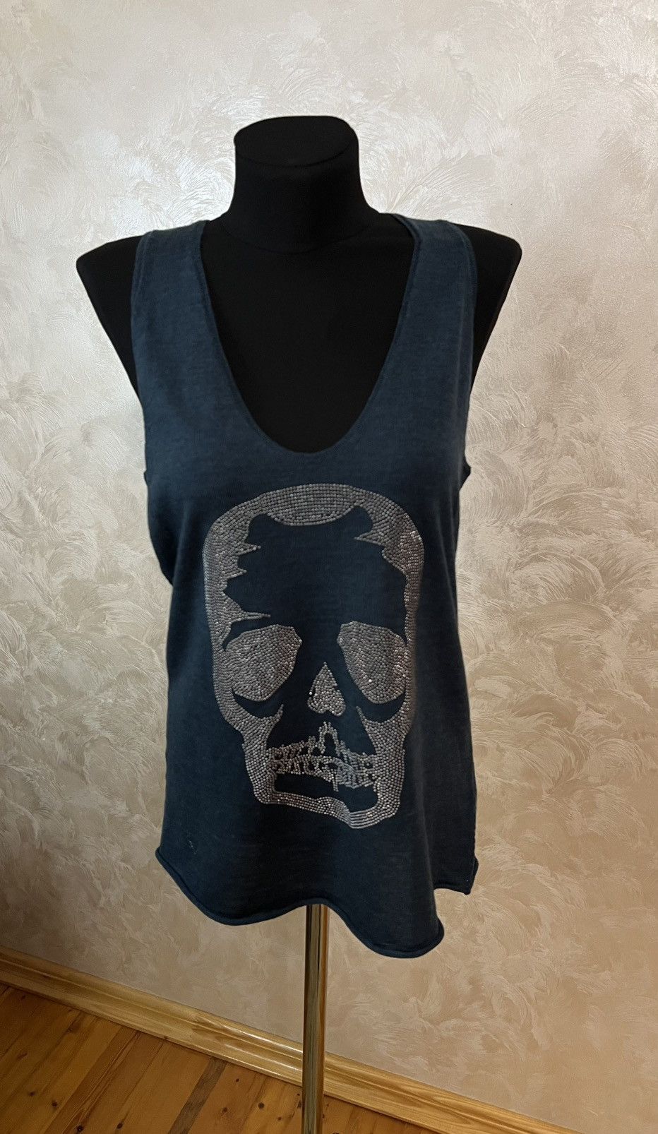 Zadig & Voltaire Zadig & Voltaire Skinny Degrade Skull T Shirt merino wool Size M / US 6-8 / IT 42-44 - 1 Thumbnail