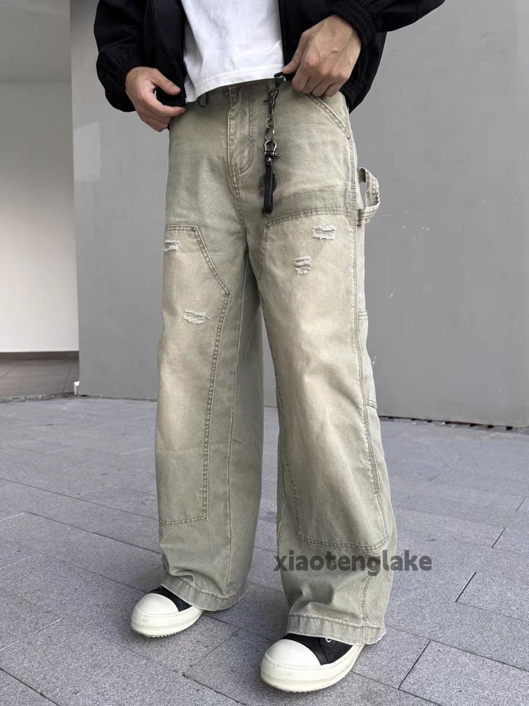 Jean × Vintage washed faded cleanfit yuppie loose work carpenter jeans Size US 32 / EU 48 - 3 Thumbnail