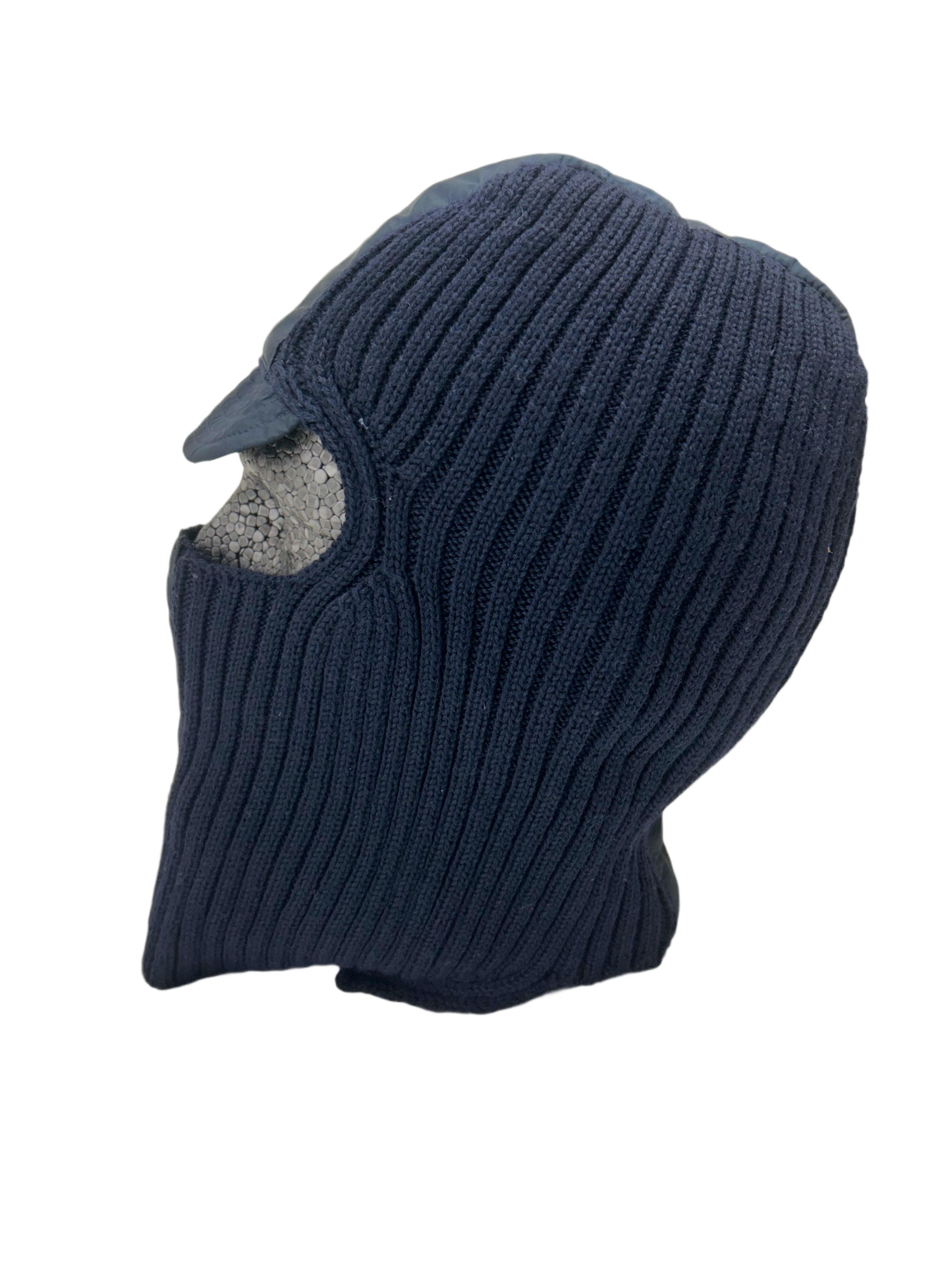 Prada Prada Linea Rossa Blue Ribbed Wool Balaclava Size ONE SIZE - 2 Thumbnail