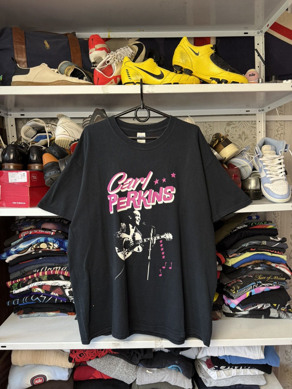 Band Tees Carl Perkins Singned T ee Men T Shirt Black Size US XL / EU 56 / 4 - 1 Thumbnail