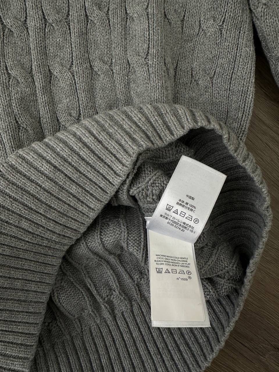 Polo Ralph Lauren × Vintage Vintage Polo Ralph Lauren Cable Knit Gray Sweater Size US S / EU 44-46 / 1 - 10 Thumbnail