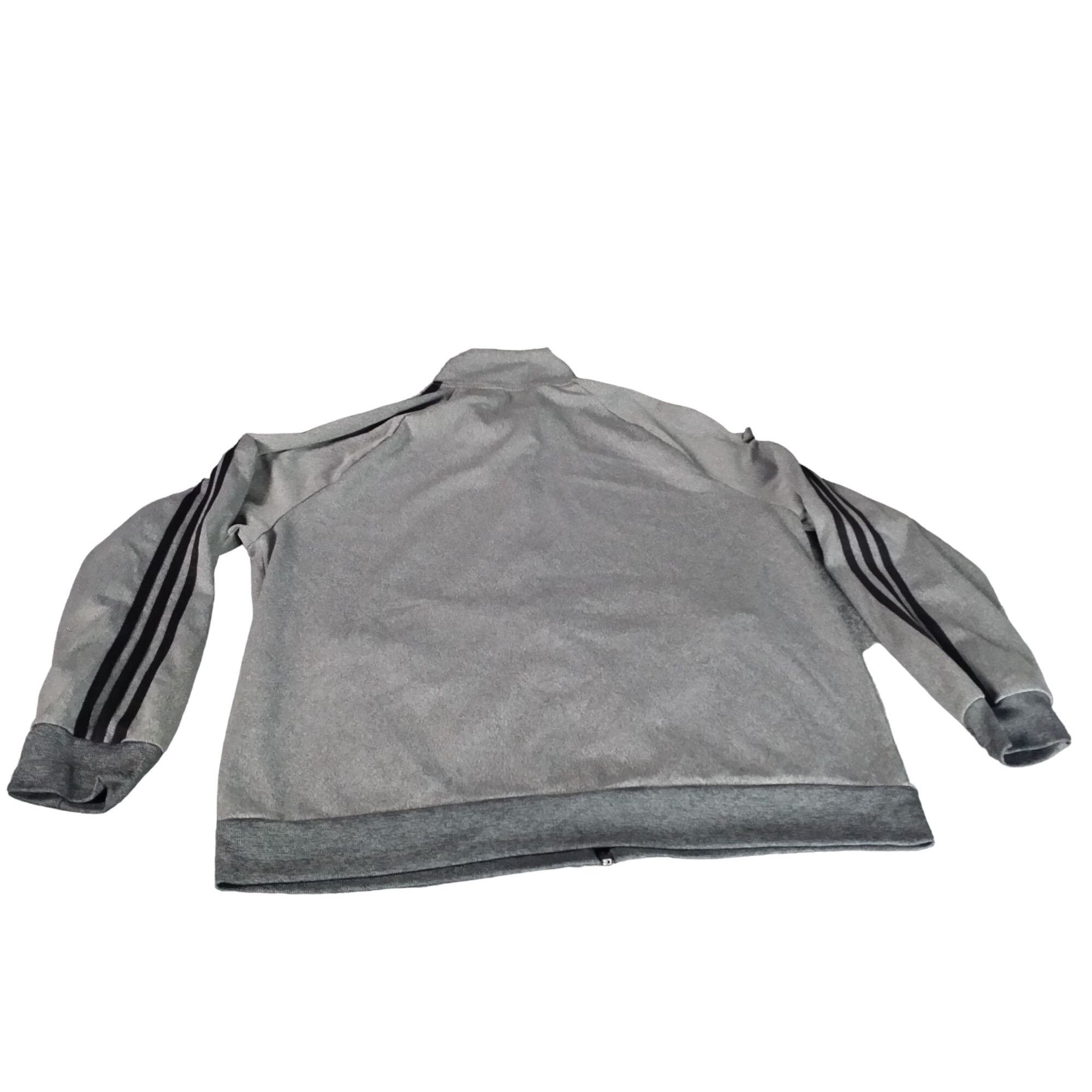 Adidas Adidas 3 Stripe Full Zip Tricot Tracktop Men Sz M Gray Black Size US M / EU 48-50 / 2 - 7 Thumbnail
