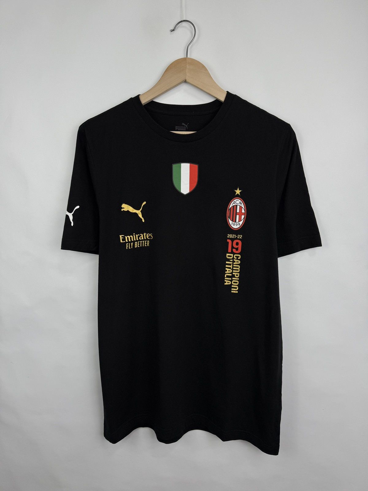 Puma 🇮🇹 Puma AC Milan 2021-22 Champions T Shirt Campioni D’Italia Size US L / EU 52-54 / 3 - 3 Thumbnail