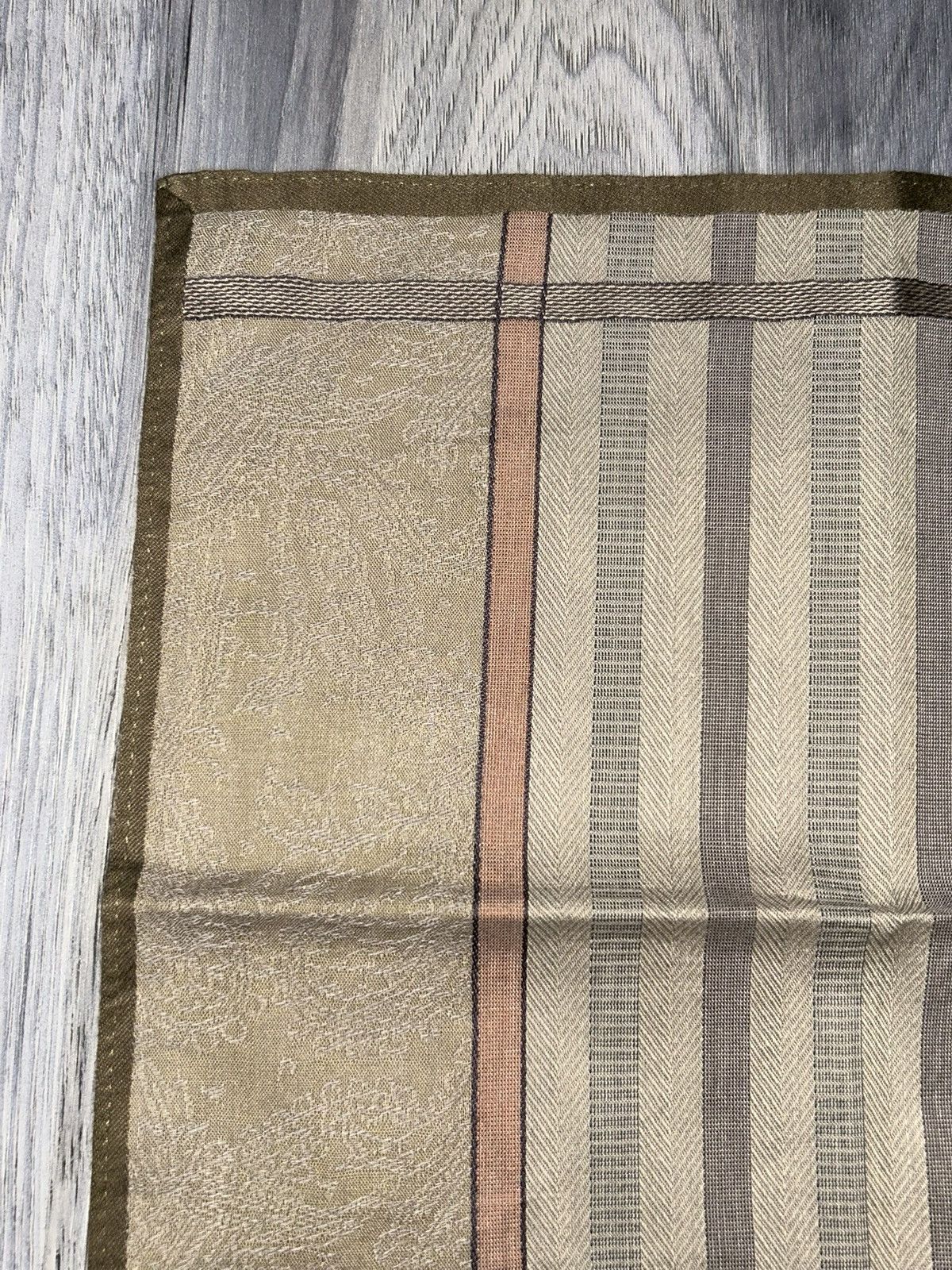 Givenchy Vintage Givenchy Green Striped Design Cotton Handkerchief Size ONE SIZE - 6 Thumbnail