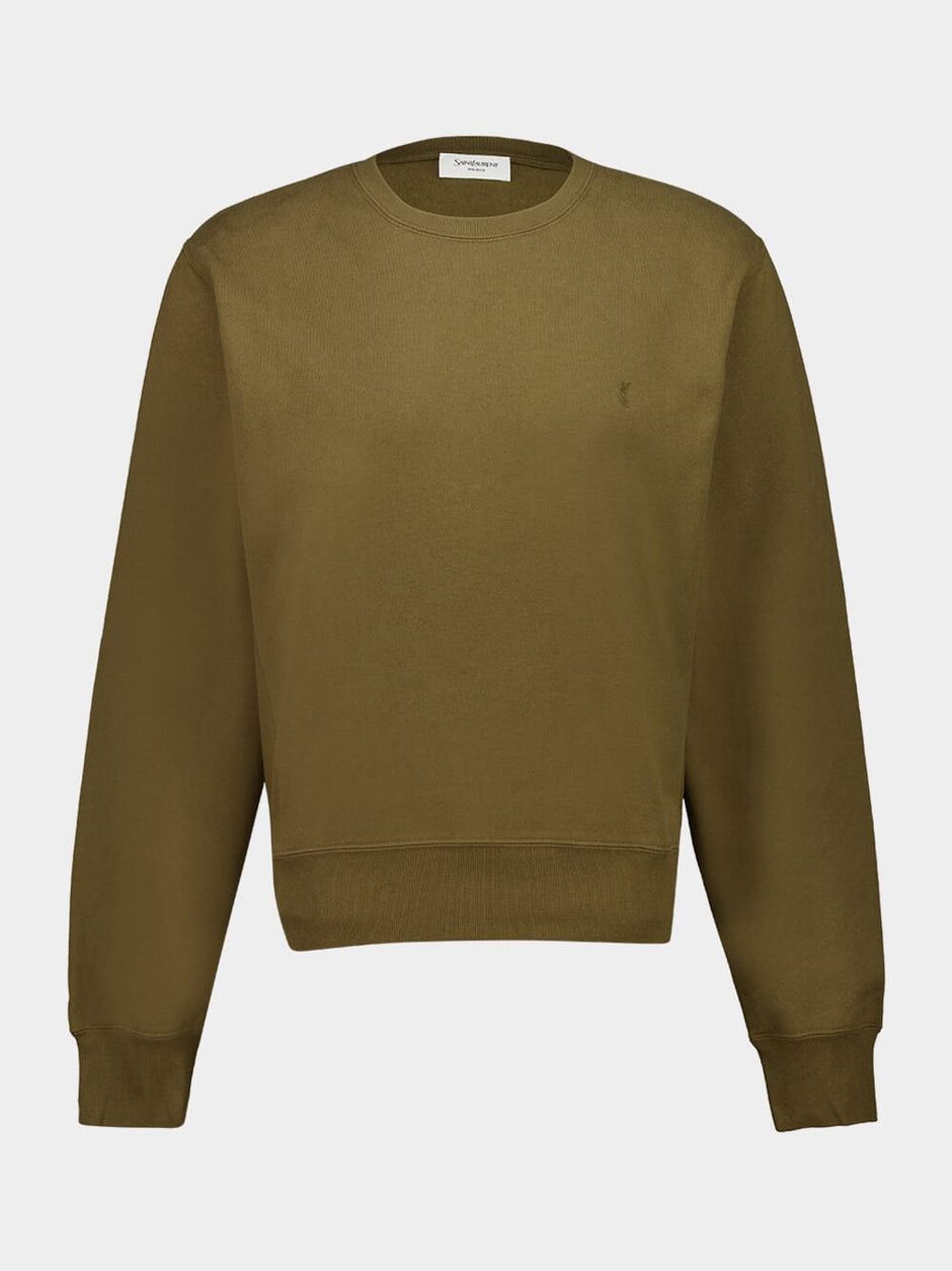 Saint Laurent Paris pesto cassandre embroidered sweatshirt Size US XL / EU 56 / 4 - 1 Thumbnail