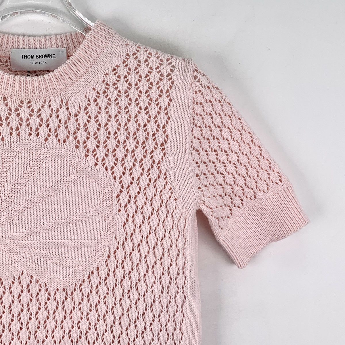 Thom Browne Thom Browne Cotton Hollow Out Short Sleeve Knit Top K26WX Size M / US 6-8 / IT 42-44 - 3 Thumbnail