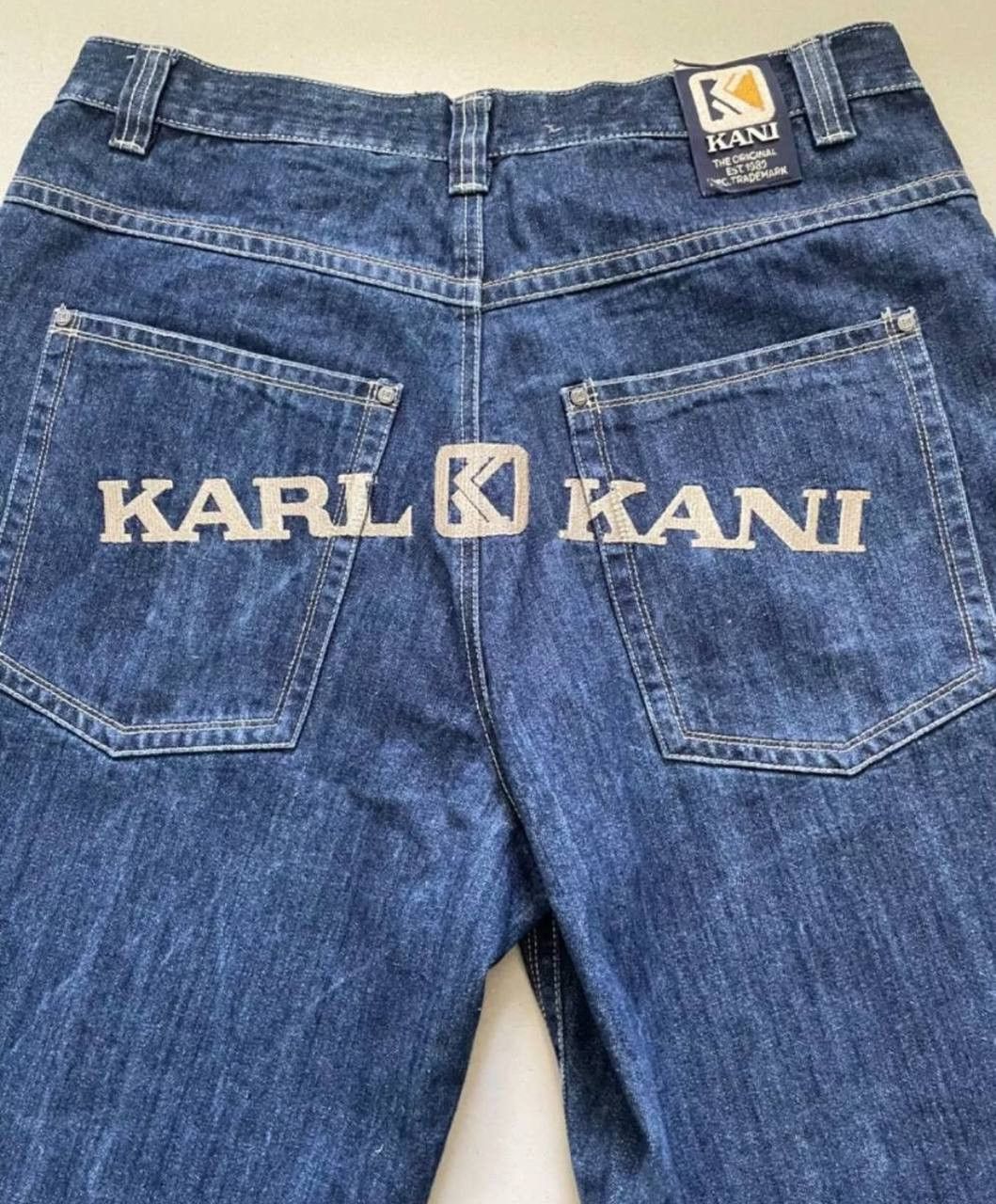 Vintage 90s Karl Kani Jeans outlet Trademark Jean Shorts Size 52 RARE