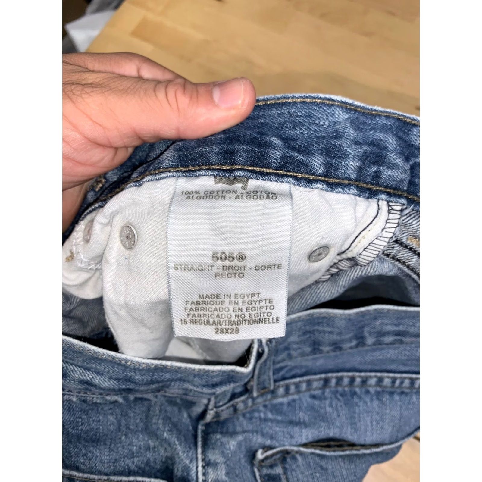 Levi's Levi's 505 Jeans Women 16 Reg 28x28 Denim Blue Straight Casual Vintage No N/A Size 38" / US 16 / IT 52 - 4 Thumbnail