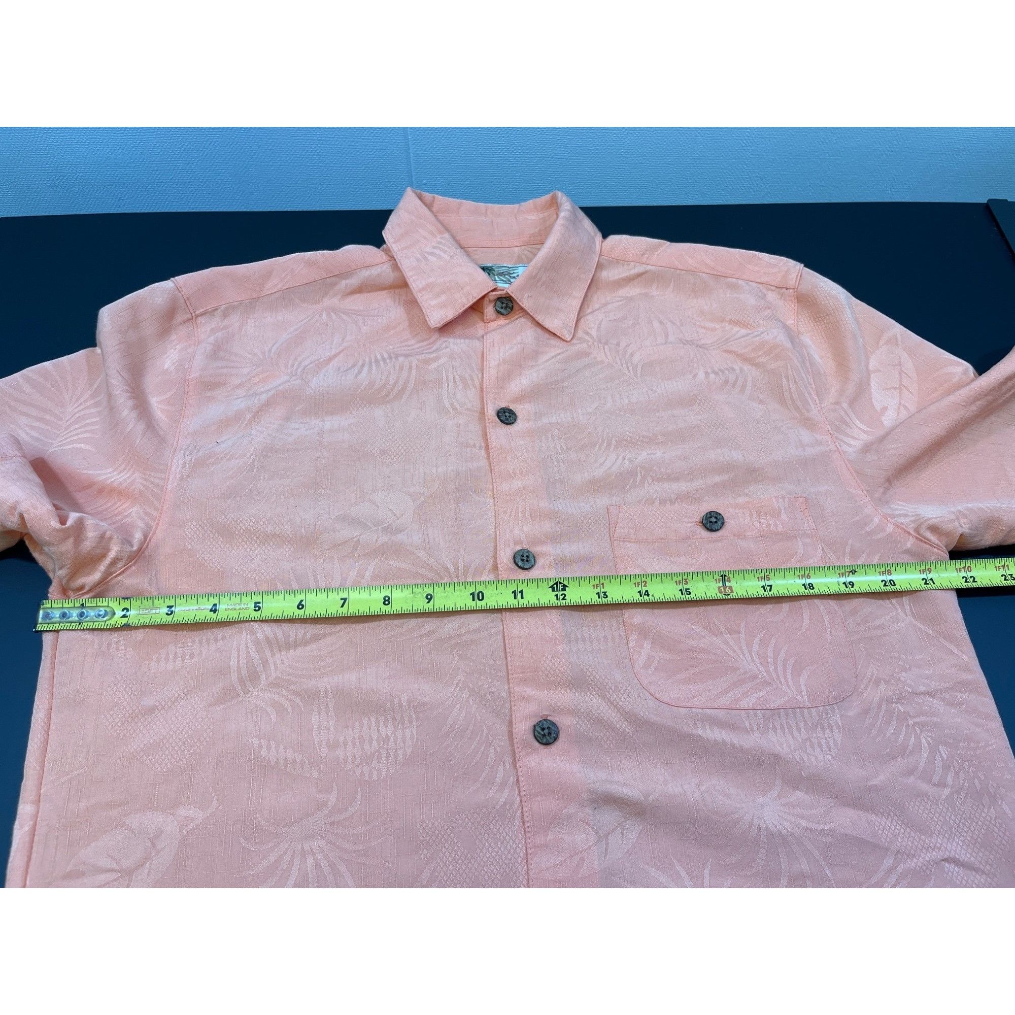 Other Joe Marlin Men's Orange Hawaiian Shirt/Button Up Sz M SKU 40 Size US M / EU 48-50 / 2 - 7 Thumbnail