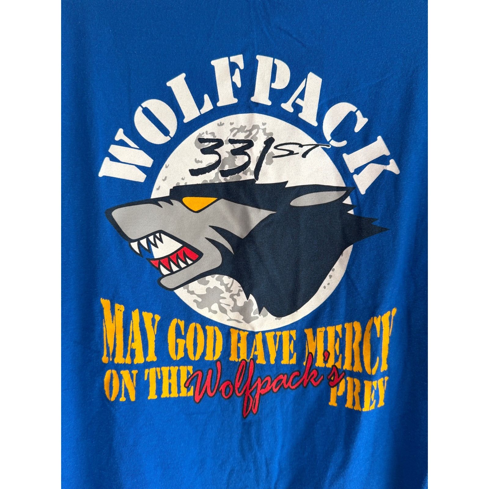 Fruit Of The Loom Vintage USAF Wolfpack 331st Graphic Tee XL Blue Size US XL / EU 56 / 4 - 5 Thumbnail