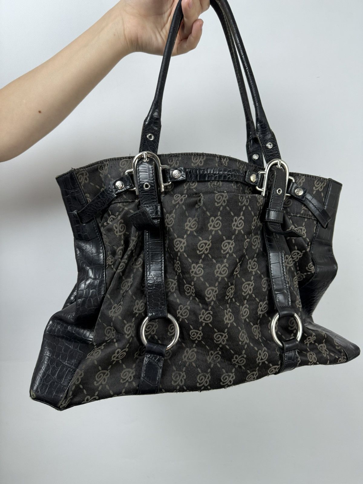 Blumarine Brumarine VNTG Y2K Cloth Monogram Bag Size ONE SIZE - 3 Thumbnail