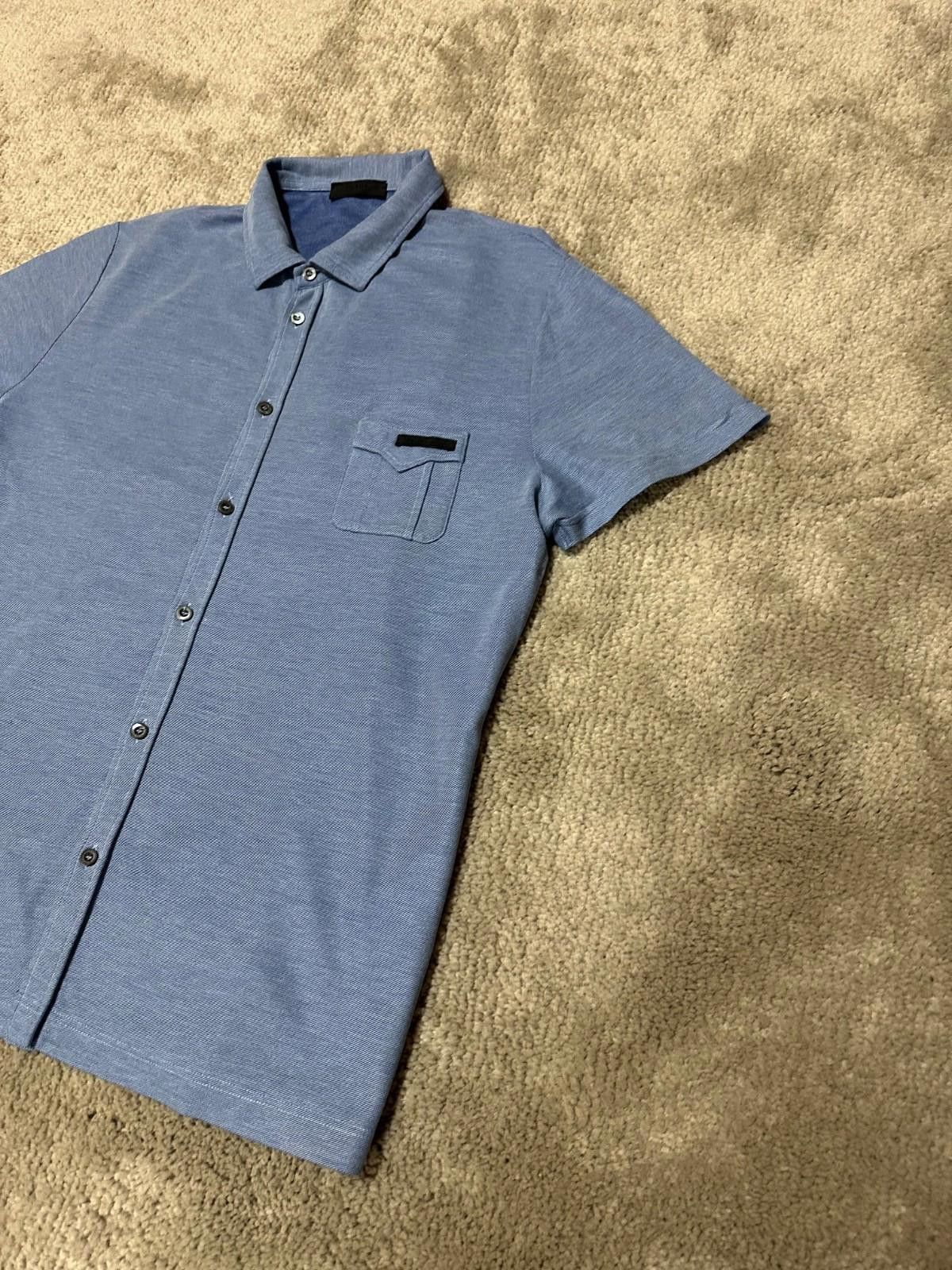Prada Prada Milano Short Shirt Blue Sz XL Size US XL / EU 56 / 4 - 3 Thumbnail