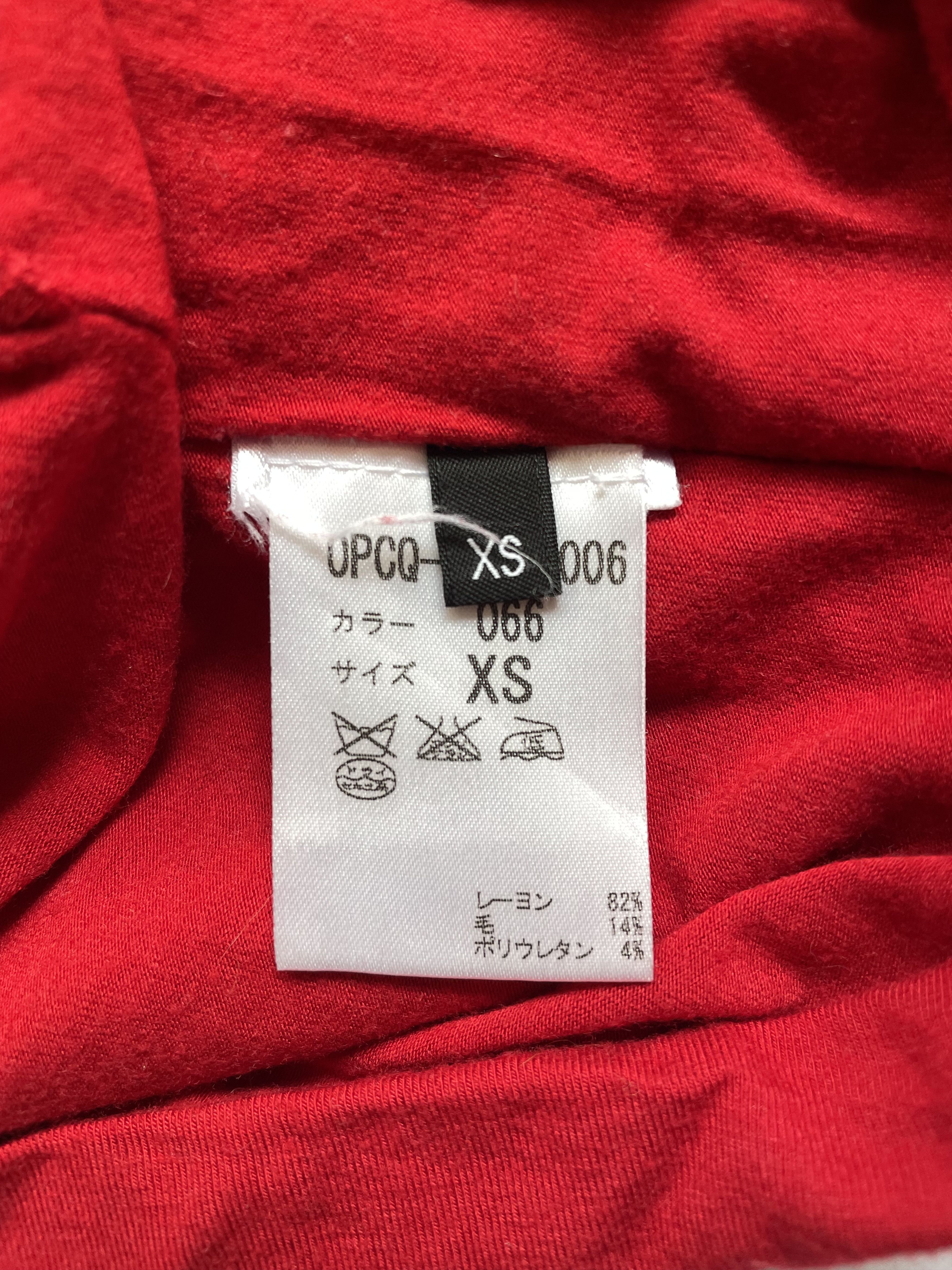 Alexander McQueen × MCQ Red Drape Cotton Jersey Dress - XSmall Size XS / US 0-2 / IT 36-38 - 7 Thumbnail