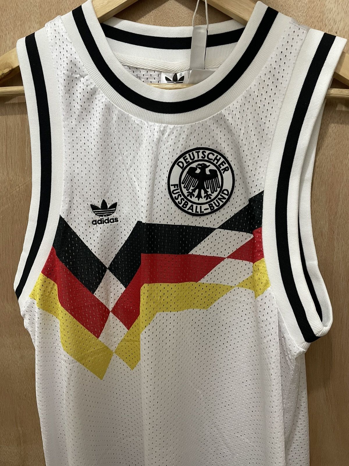 Adidas × Vintage ADIDAS Germany National Soccer Team #10 Tank Dress White Bl Size S / US 4 / IT 40 - 4 Thumbnail