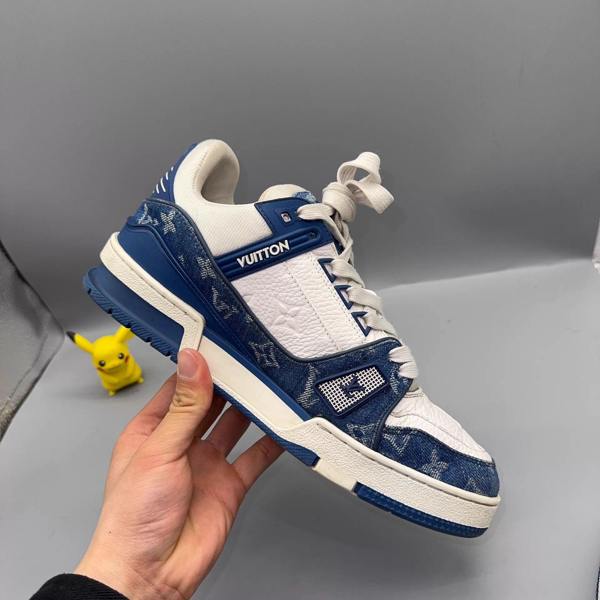 Louis Vuitton LOUIS VUITTON Trainer Denim Blue & White Size 40 Size US 7 / EU 40 - 5 Thumbnail