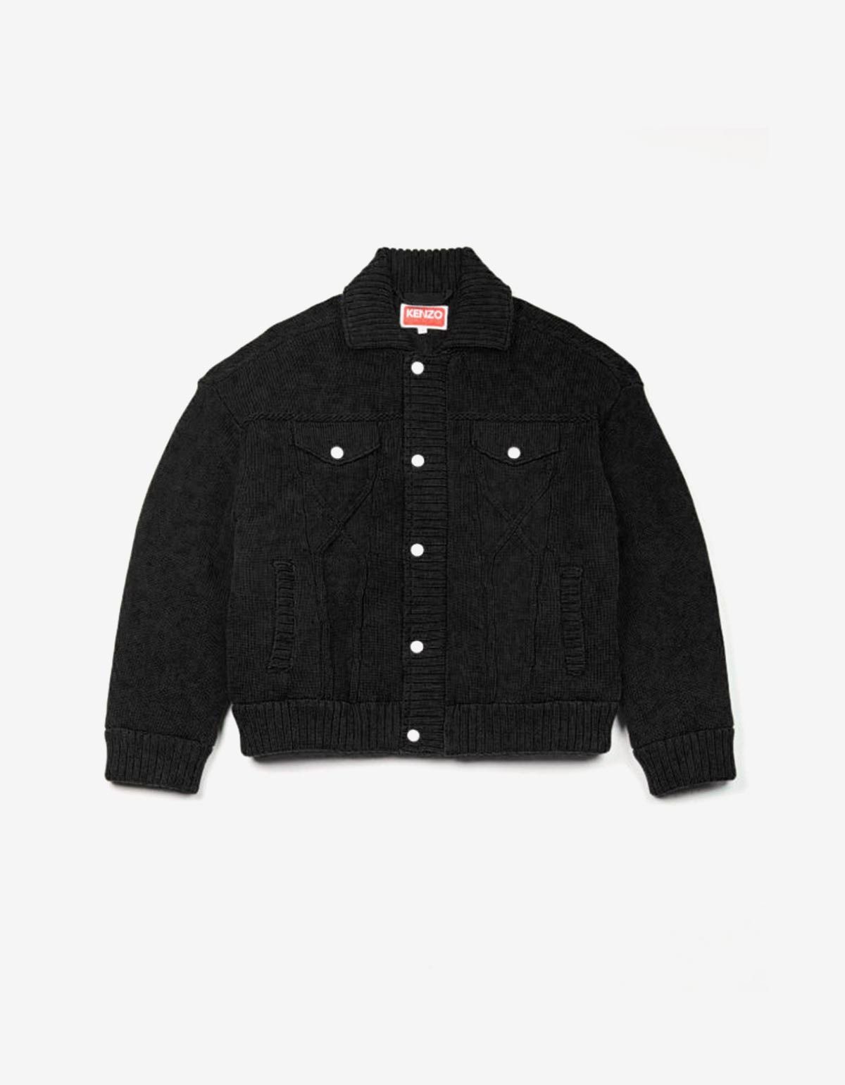 Kenzo Kenzo Black Knitted Puffer Jacket Size US L / EU 52-54 / 3 - 1 Thumbnail