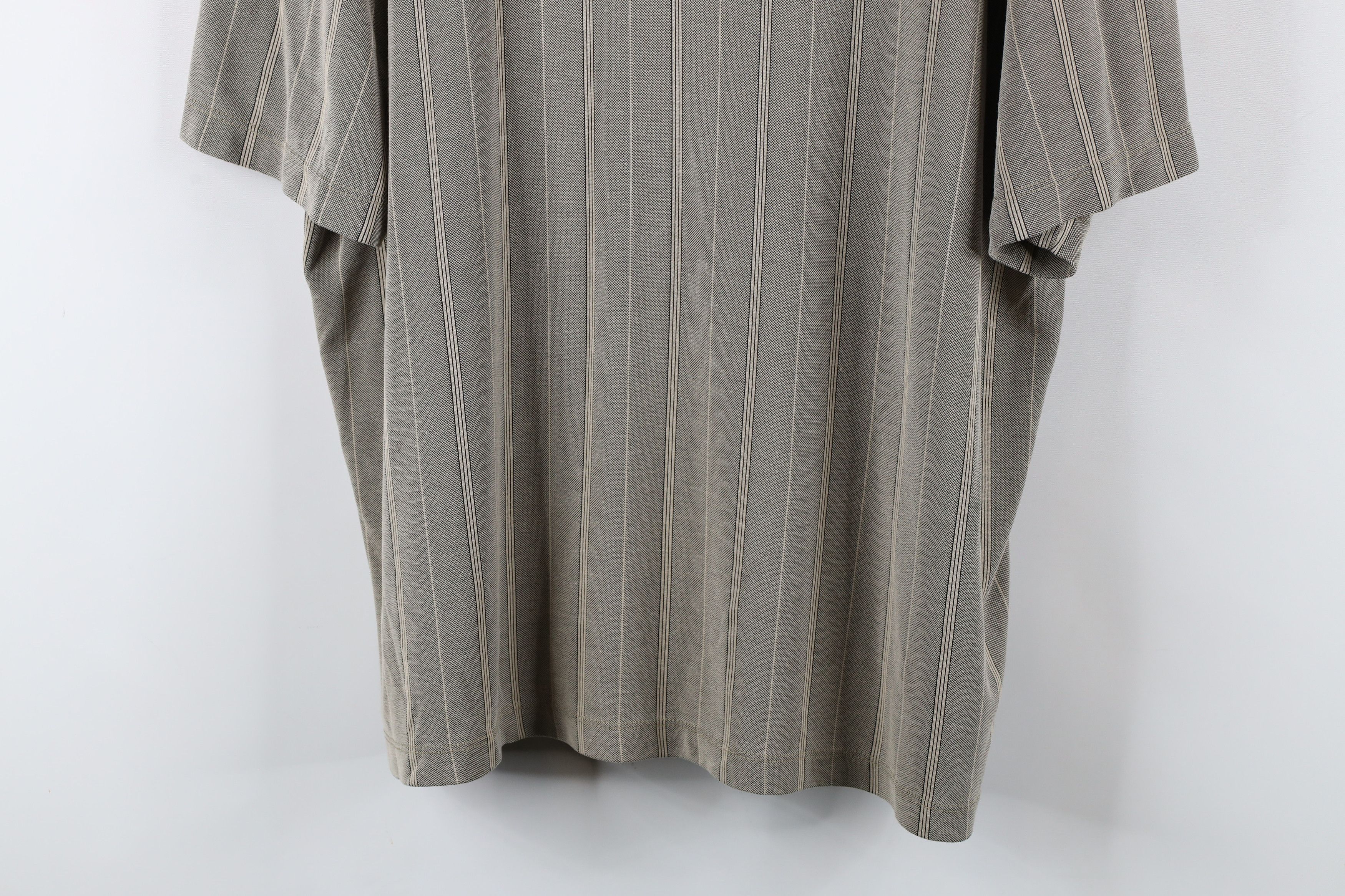 Vintage Vintage 90s Streetwear Block Knit Collared Polo Shirt Beige Size US XL / EU 56 / 4 - 3 Thumbnail