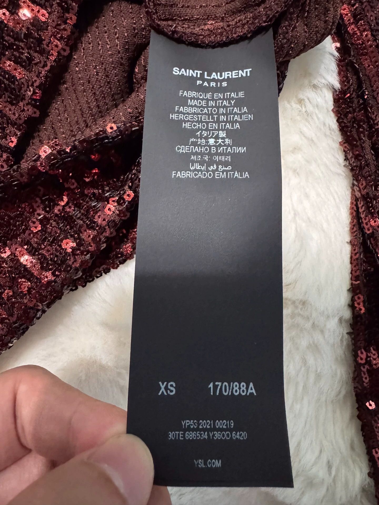 Saint Laurent Paris Saint Laurent Paris Sequin bead shirt Size US S / EU 44-46 / 1 - 5 Thumbnail