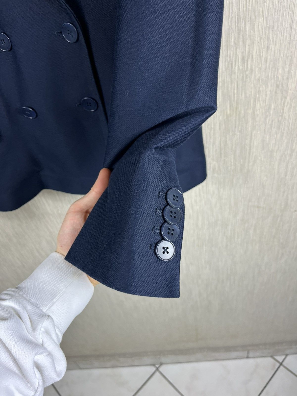 Polo Ralph Lauren × Ralph Lauren Polo Ralph Lauren cotton navy double-breasted blazer jacket Size L / US 10 / IT 46 - 12 Thumbnail