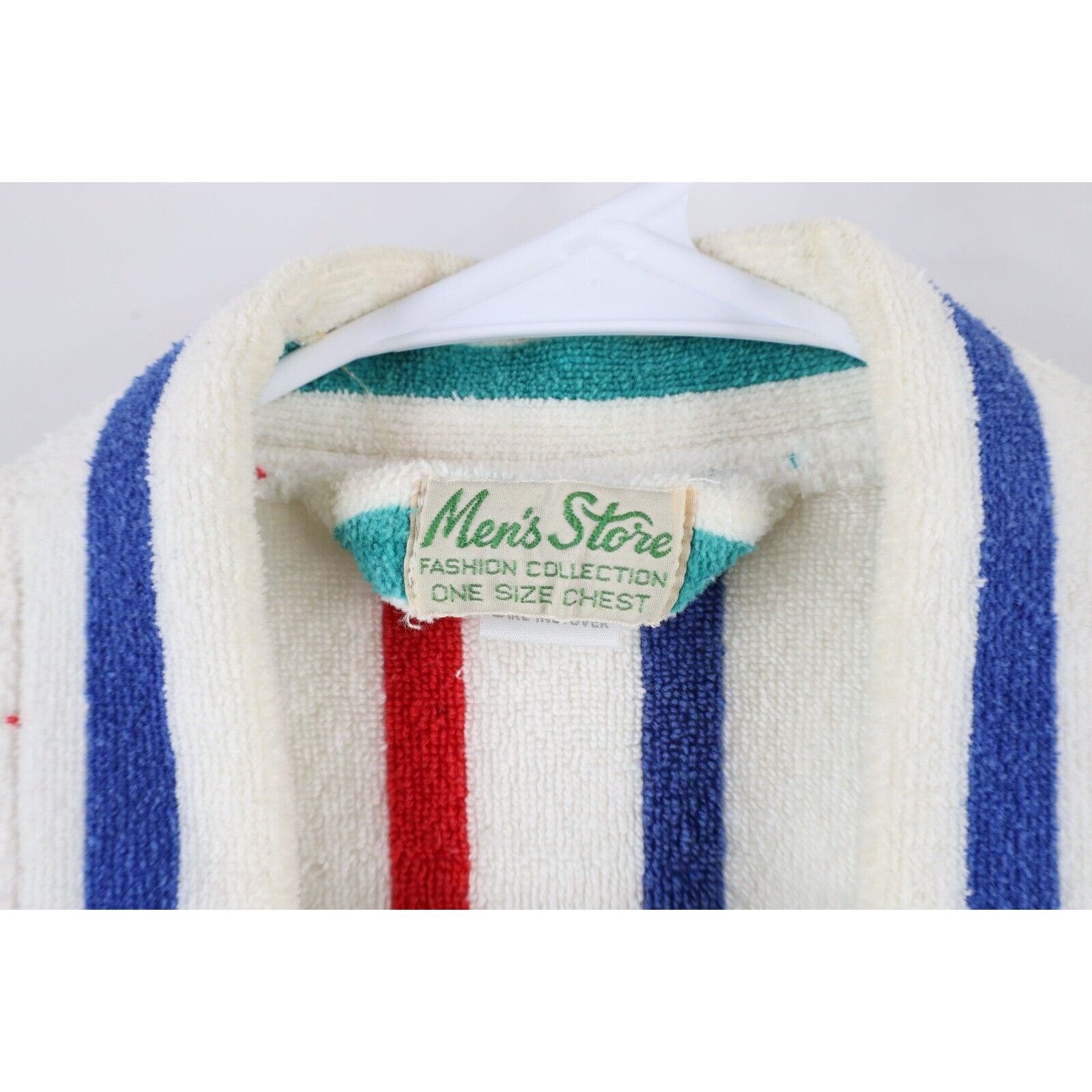 Vintage Vintage 90s Streetwear Terry Cloth Rainbow Striped Robe Size US L / EU 52-54 / 3 - 12 Thumbnail