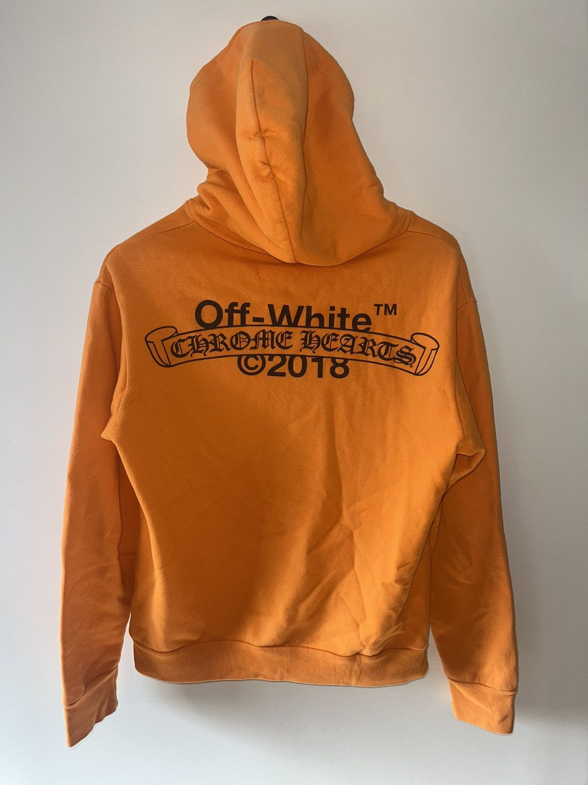 Off-White Chrome hearts + off white 2018 hoodie | Grailed