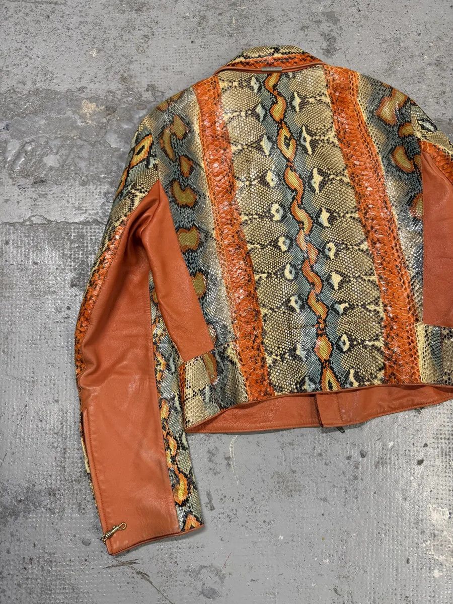 Roberto Cavalli SS2001 Roberto Cavalli Grey & Orange Python Leather Jacket Size US S / EU 44-46 / 1 - 10 Thumbnail