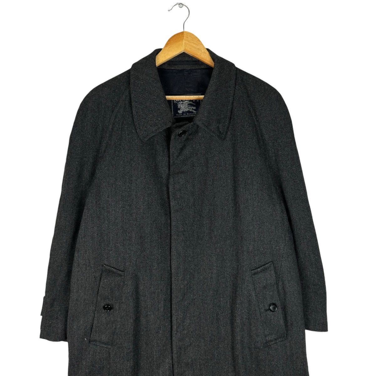 Burberry 🔥BURBERRY HERRINGBONE CASHMERE OVERCOAT LONG JACKET Size US L / EU 52-54 / 3 - 2 Thumbnail