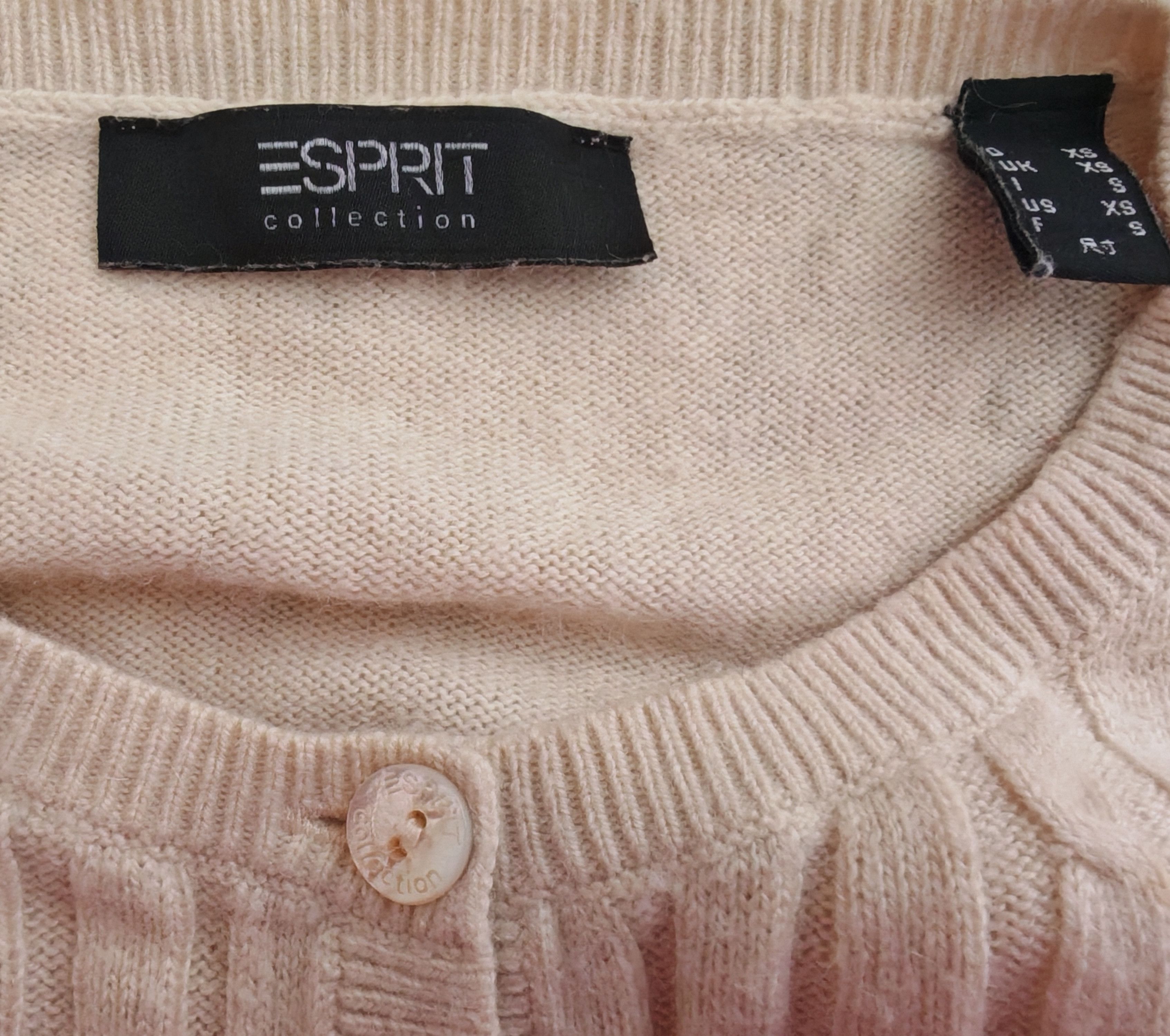 Esprit Vintage Esprit Womens Cable Knit Top Preppy Academia Size XS / US 0-2 / IT 36-38 - 4 Thumbnail