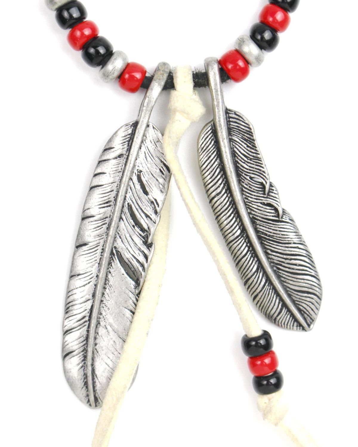 Vintage 2000S NATIVE AMERICAN STYLE SILVER FEATHER PENDANT NECKLACE Size ONE SIZE - 1 Thumbnail
