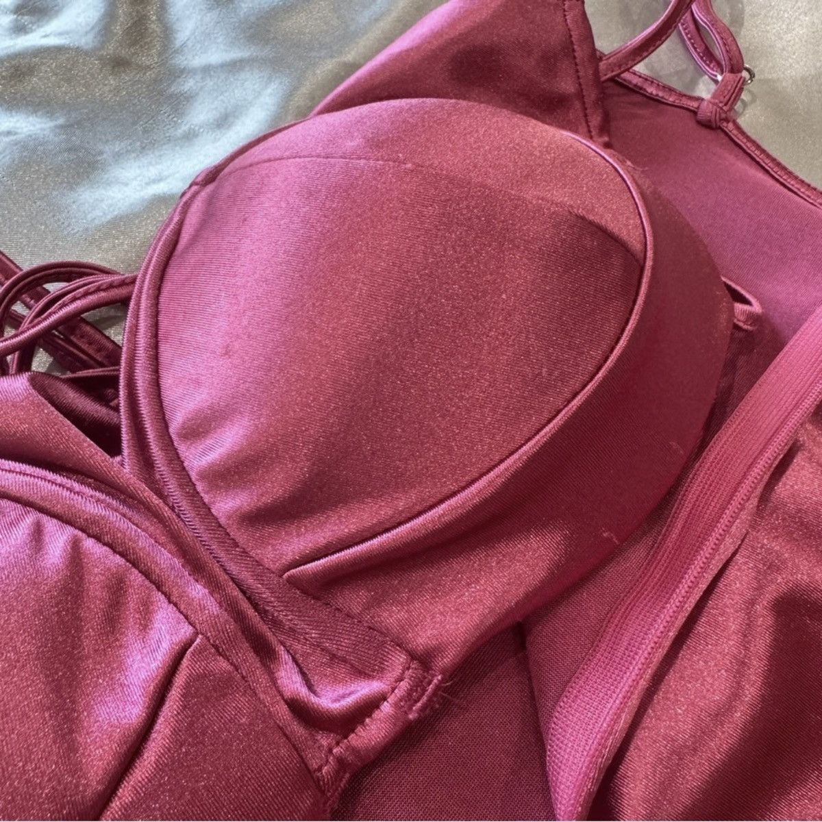 Forever 21 Pink Satin Corset Mini Dress Size S / US 4 / IT 40 - 10 Thumbnail