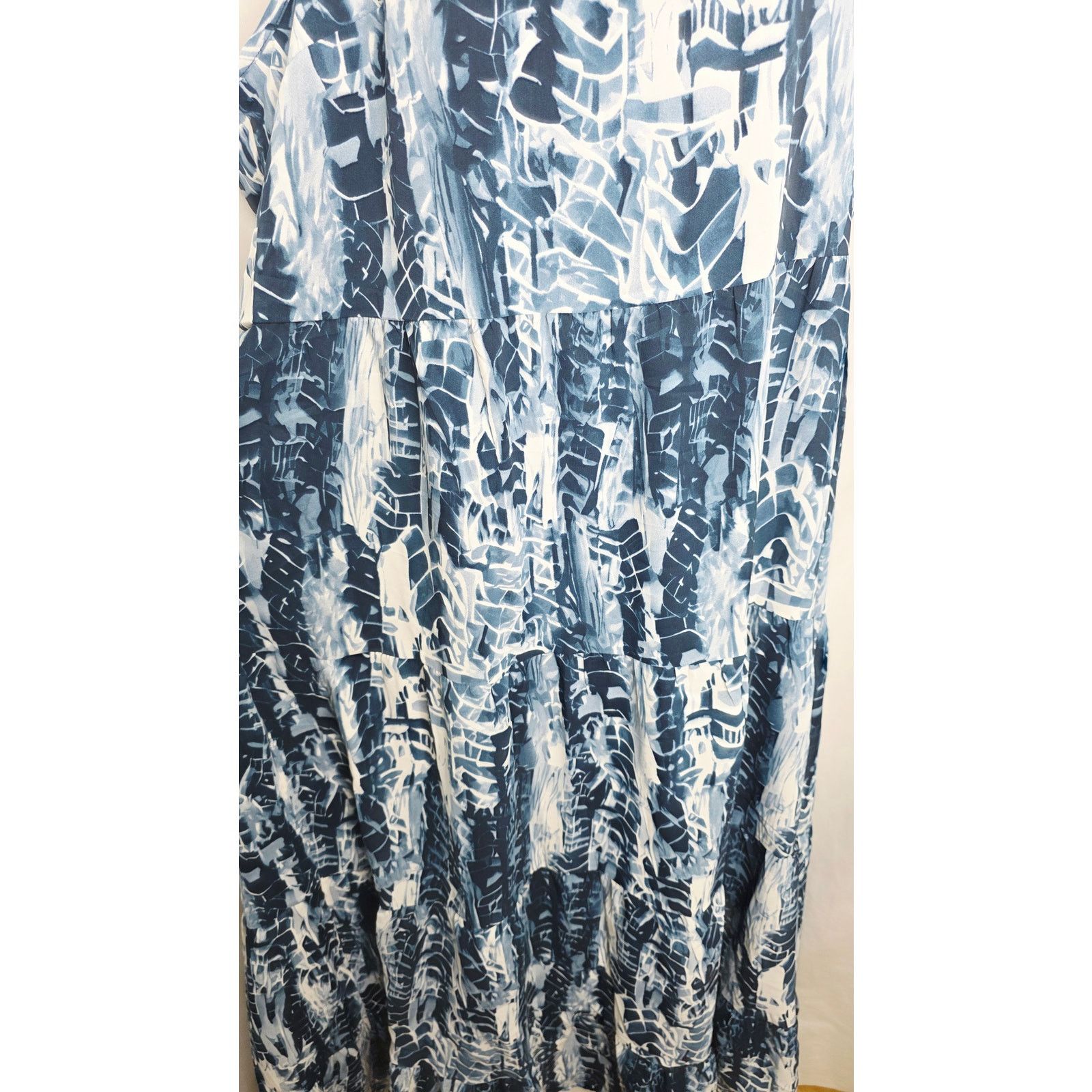 Other Pretty Gardens Boho Blue Tie Dye Casual Tank Maxi Dress Size XXL / US 16-18 / IT 52-54 - 6 Thumbnail