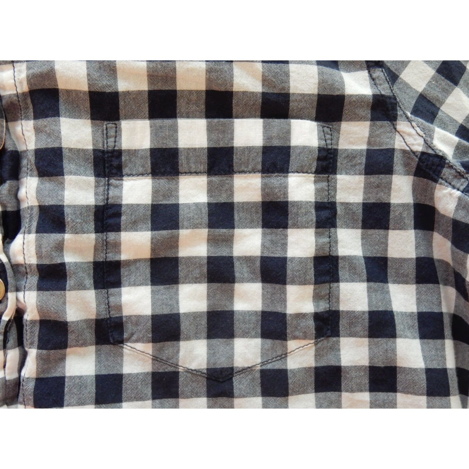 J.Crew J.CREW Button Front Shirt Size S Women Long Sleeve Blue 100% Cotton Check Button-Up Shirt Size S / US 4 / IT 40 - 3 Thumbnail